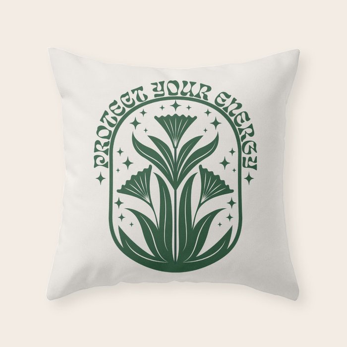 Protect Your Energy Throw Pillow