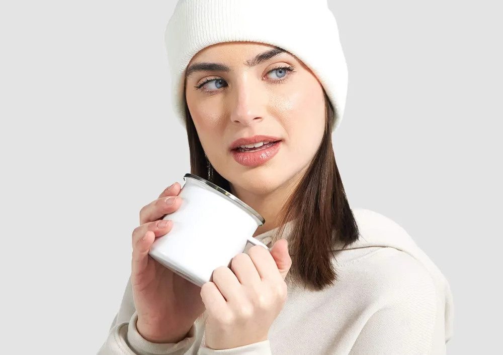 White 12oz Enamel Mug
