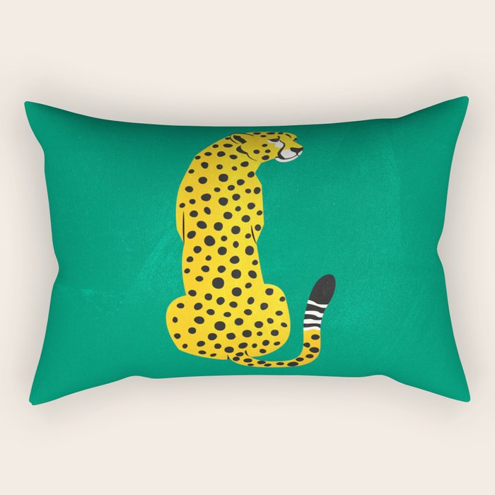 The Stare: Golden Cheetah Edition Rectangular Pillow