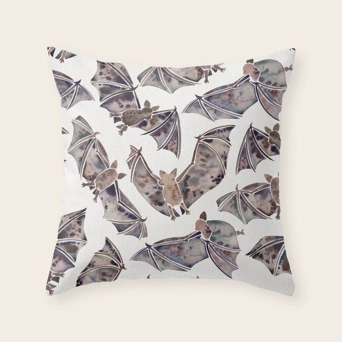 Bat Collection Throw Pillow